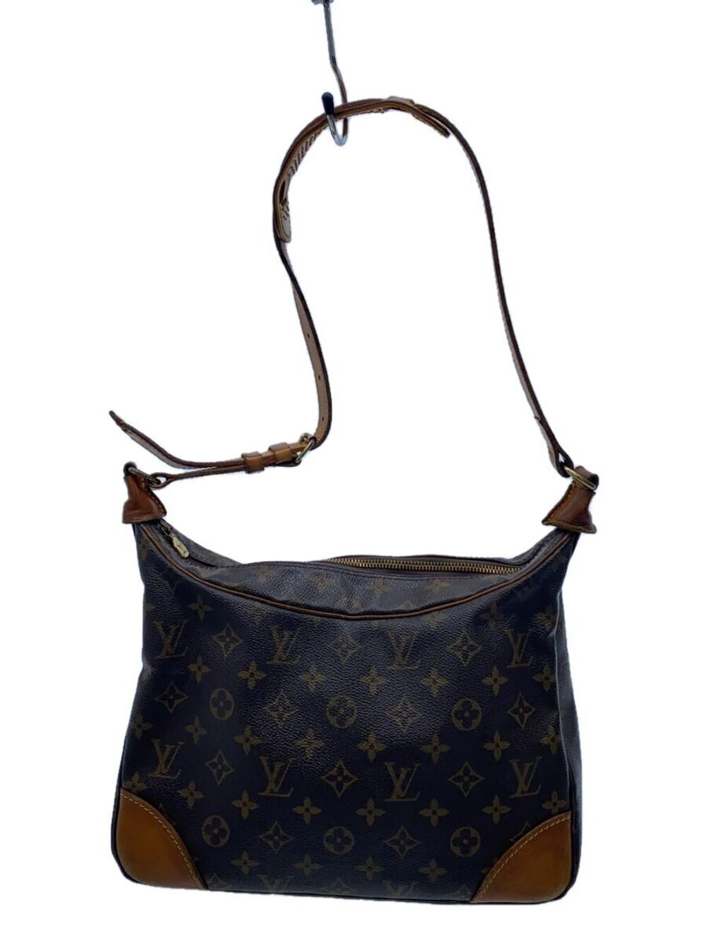 LOUIS VUITTON Handbag Leather Brown All over Monogram